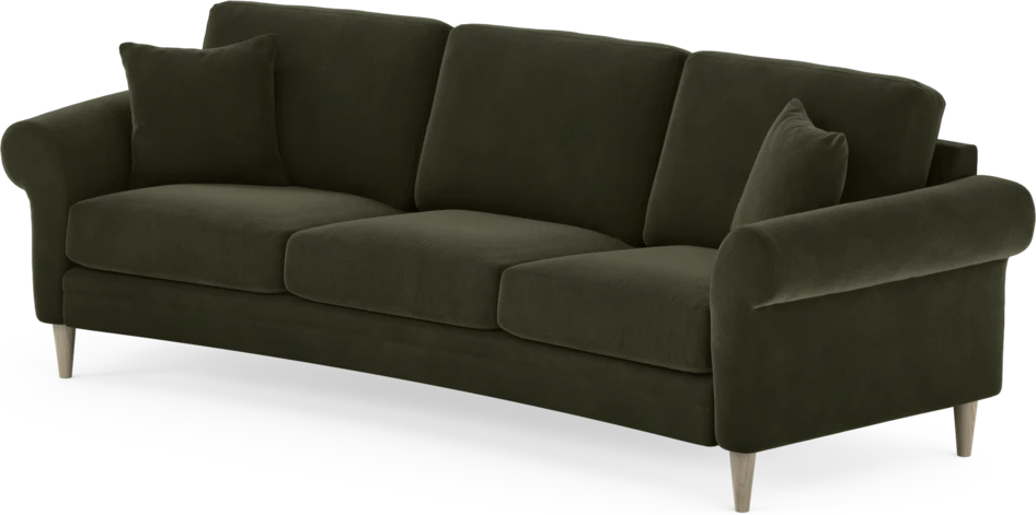 Eden - 3-sits soffa svängd - Grön