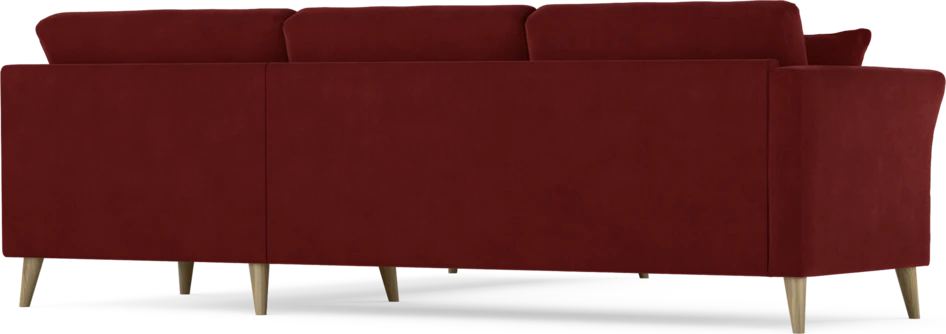 Eden - Hörnsoffa, 2,5+2,5-sits - Röd