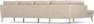 County - 3-sits soffa med divan vänster - Beige