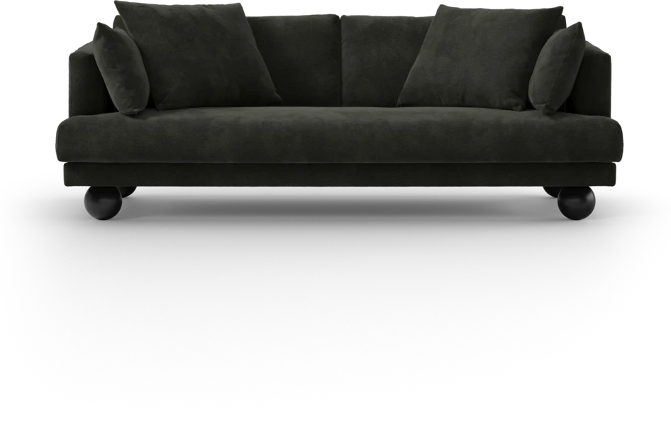 Harper - 3-sits soffa, hel dyna - Svart