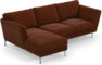 Madison Lux - 2-sits soffa med schäslong vänster - Orange