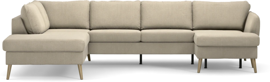 County - 3-sits soffa med divan vänster och schäslong höger - Beige