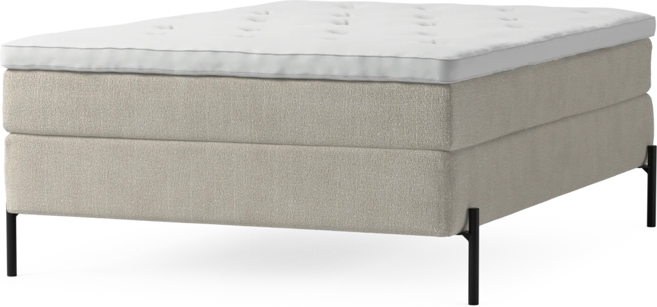 Delux Sense - Kontinentalsäng, enkelsäng 140 cm med bäddmadrass och sängben