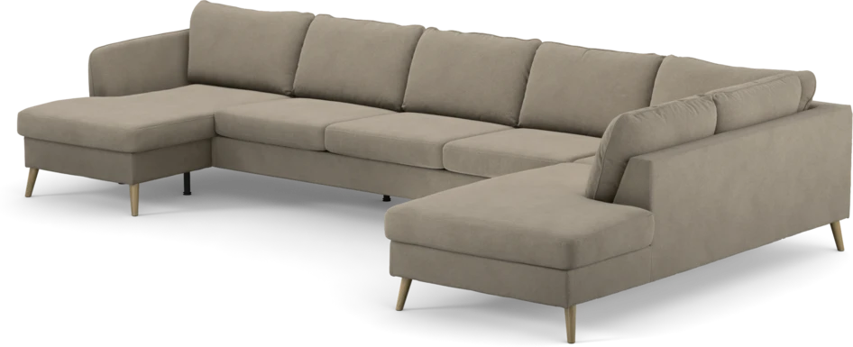 County - 4-sits soffa med schäslong vänster och divan höger - Beige