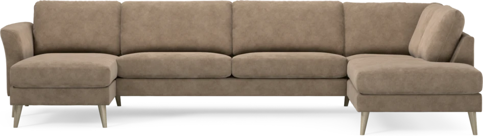 Bridge - 3-sits soffa med schäslong vänster och divan höger - Beige