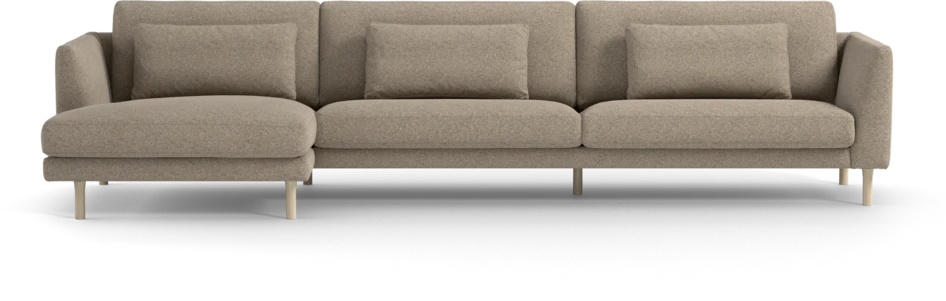 Willow - 4-sits soffa med schäslong vänster, fast klädsel - Beige