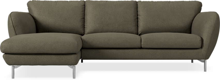 Madison Lux - 2-sits soffa med schäslong vänster - Brun
