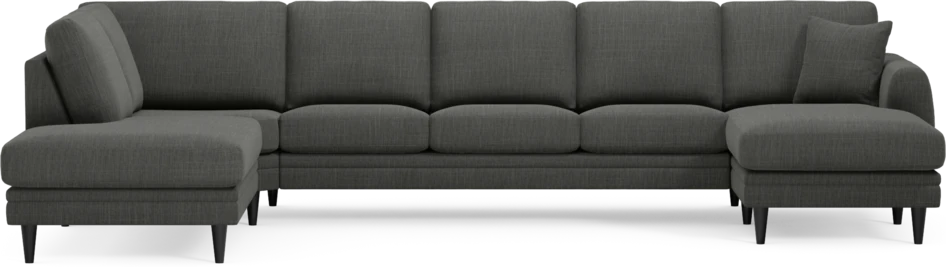 Eden - 3-sits soffa med divan vänster och schäslong höger - Grå