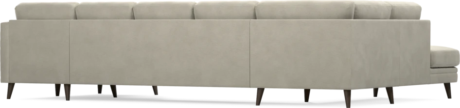 Eden - 3-sits soffa med divan vänster och schäslong höger - Brun