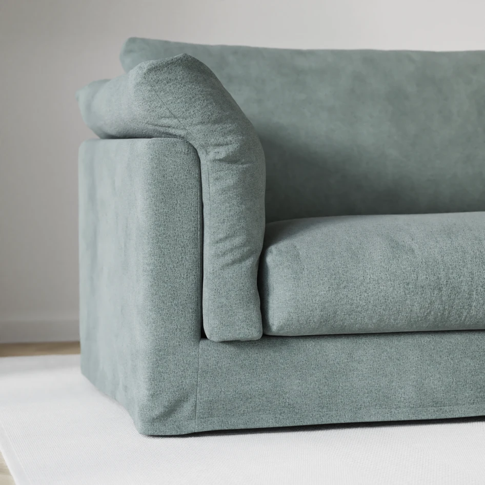 Cherrie Klädsel - Klädsel till 3-sits soffa med divan höger - Blå