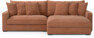 Rossi - 2-sits soffa med schäslong XL höger - Gul