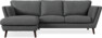 Madison Lux - 2-sits soffa med schäslong vänster - Grå