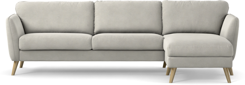 Bridge - 3-sits soffa med schäslong höger - Grå