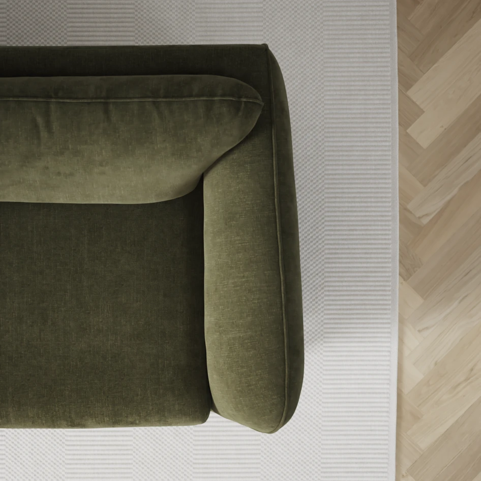 Madison - 2-sits soffa med divan vänster och schäslong höger - Grön