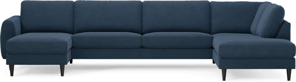 Bridge - 3-sits soffa med schäslong vänster och divan höger - Blå