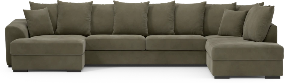 Town - 3-sits soffa med divan höger och schäslong vänster - Grön
