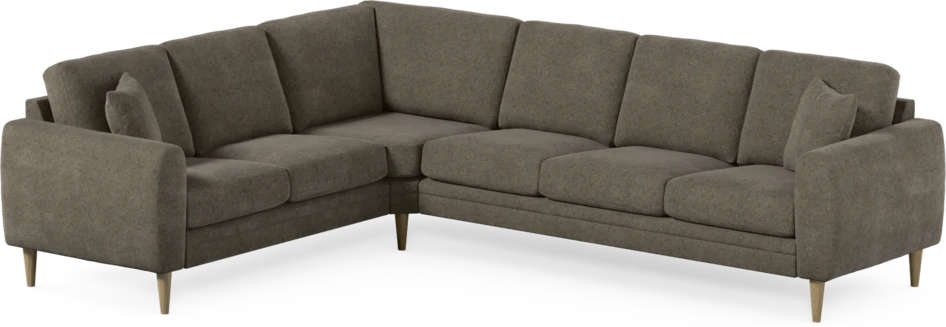 Eden - Hörnsoffa, 2+3-sits - Brun