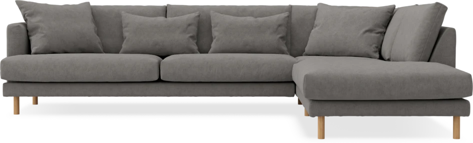 Harper - 3-sits soffa med divan höger - Grå