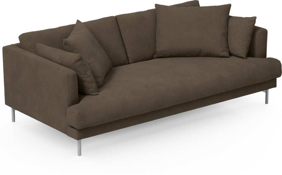 Harper - 3-sits soffa, hel dyna - Brun
