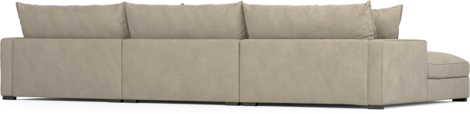Rossi - 4-sits soffa med schäslong XL vänster - Beige