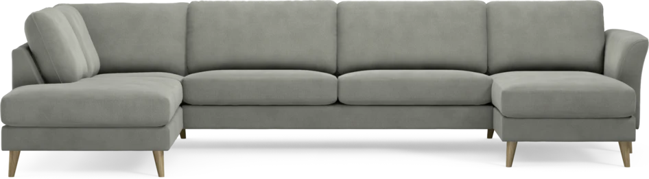 Bridge - 3-sits soffa med divan vänster och schäslong höger - Grå
