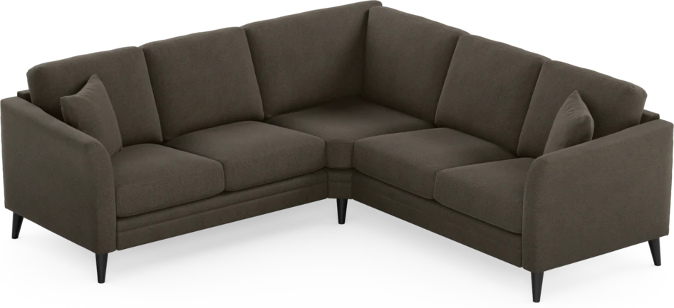 Eden - Hörnsoffa, 2+2-sits - Brun