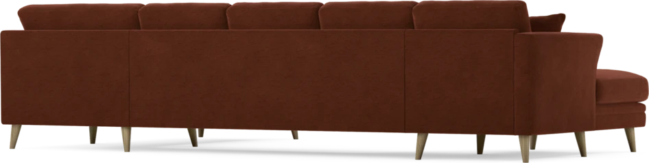 Eden - 3-sits soffa med schäslong vänster och divan höger - Orange