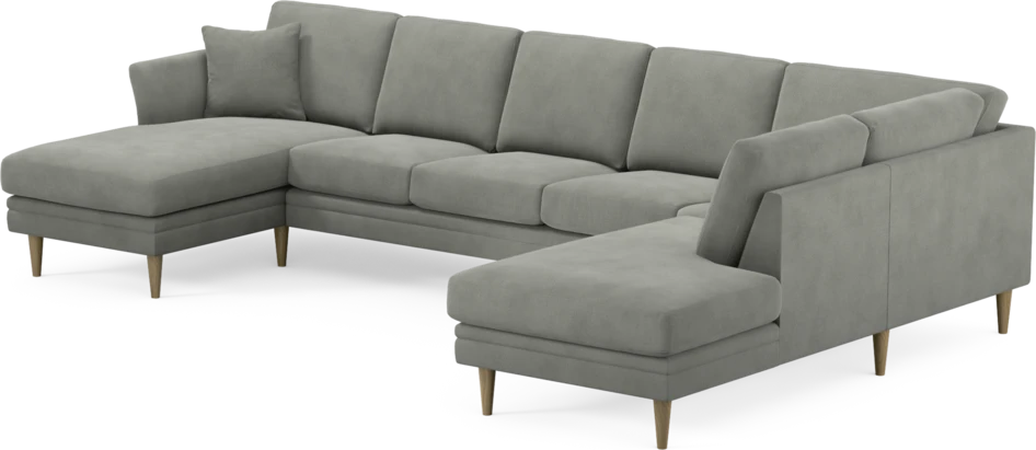 Eden - 3-sits soffa med schäslong vänster och divan höger - Grå