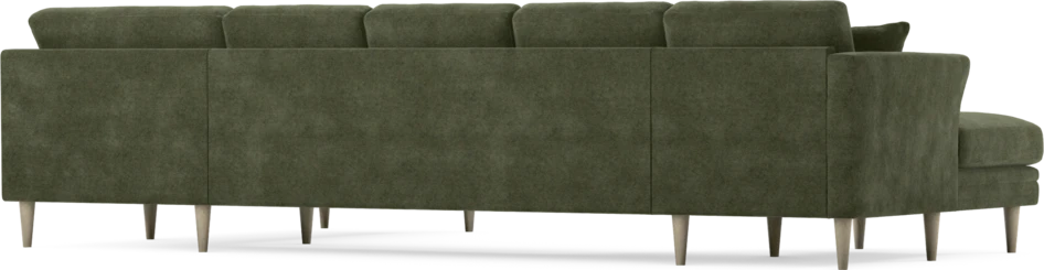Eden - 3-sits soffa med schäslong vänster och divan höger - Grön