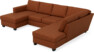 Friday - 3-sits soffa med schäslong vänster och divan höger - Orange