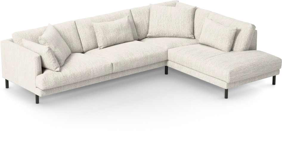 Harper - 3-sits soffa med divan höger - Grå