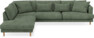 Harper - 3-sits soffa med divan vänster - Grön