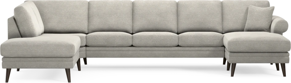Eden - 3-sits soffa med divan vänster och schäslong höger - Grå