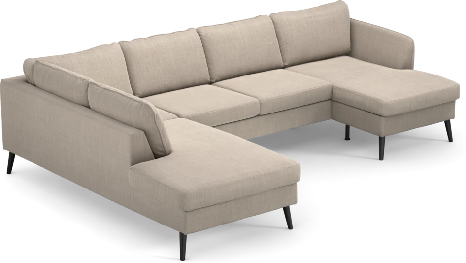 County - 3-sits soffa med divan vänster och schäslong höger - Beige