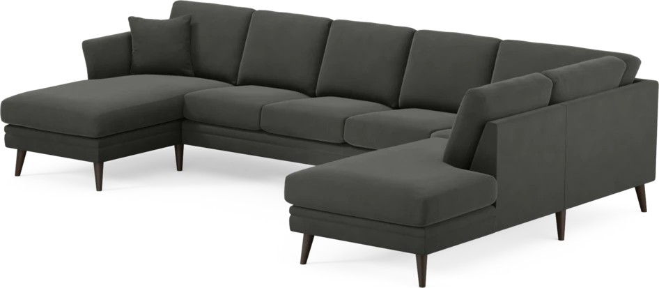 Eden - 3-sits soffa med schäslong vänster och divan höger - Grå