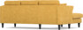 Eden - 2-sits soffa med schäslong - Gul