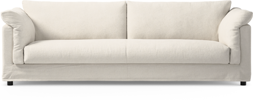 Cherrie - 4-sits soffa, hel dyna och kappa - Vit