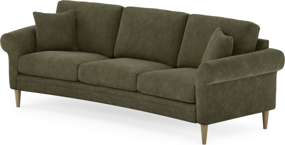 Eden - 3-sits soffa svängd - Grön