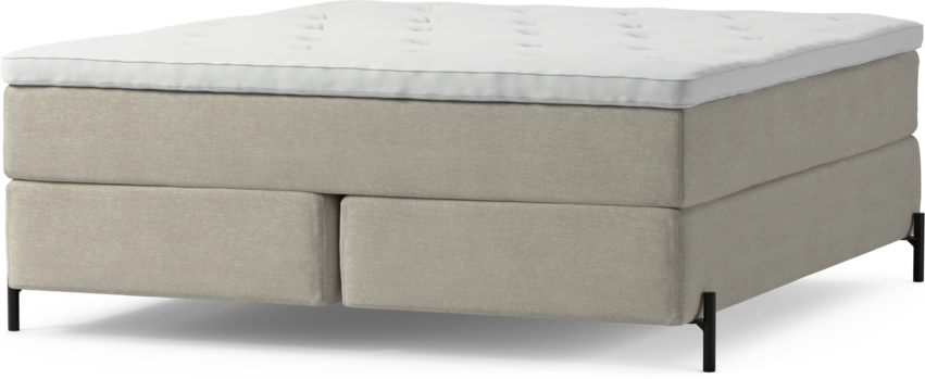 Delux Dream - Kontinentalsäng, dubbelsäng med bäddmadrass och sängben - Beige