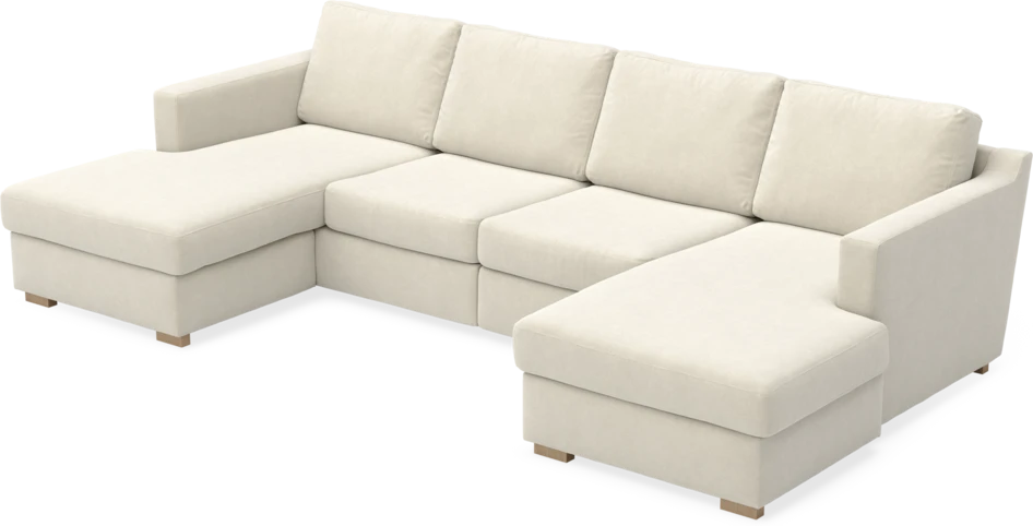 Friday - 2-sits soffa med två schäslonger - Beige