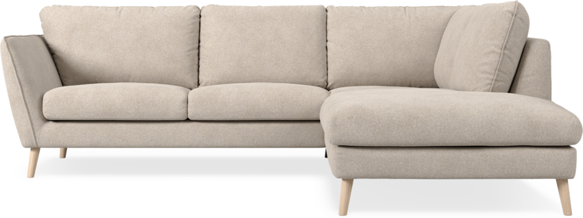 Madison Lux - 2-sits soffa med divan höger - Vit