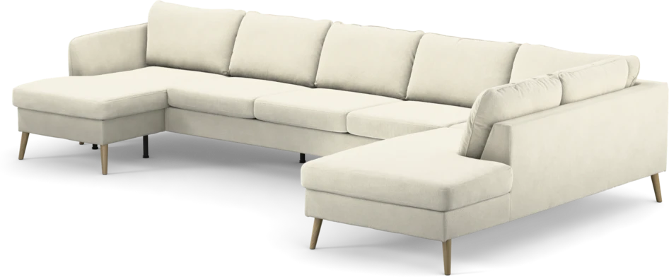 County - 4-sits soffa med schäslong vänster och divan höger - Vit