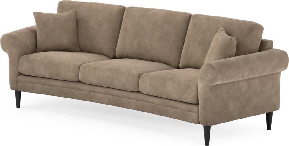 Eden - 3-sits soffa svängd - Beige