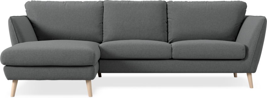 Madison Lux - 2-sits soffa med schäslong vänster - Grå