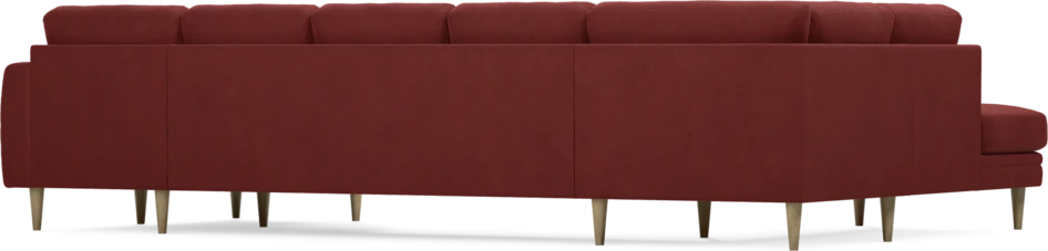 Eden - 3-sits soffa med divan vänster och schäslong höger - Röd