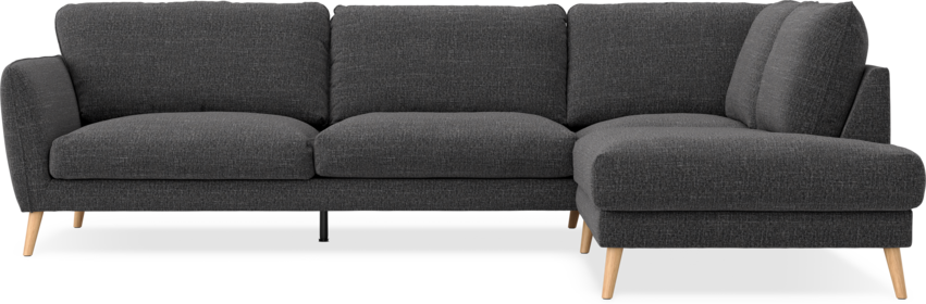 Nellie - 3-sits soffa med divan höger - Grå