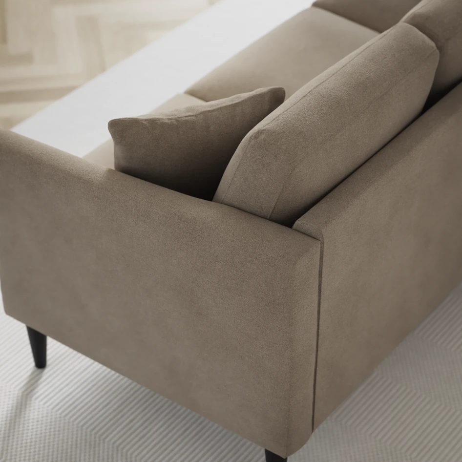 Eden - 3-sits soffa svängd - Beige