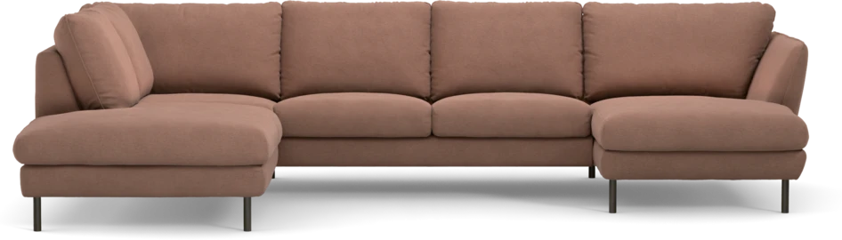 Madison Lux - 2-sits soffa med divan vänster och schäslong höger - Rosa