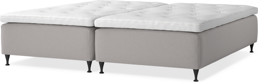 Delux Dream - Ramsäng, dubbelsäng med bäddmadrass - Grå