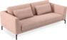 Willow - 3-sits soffa, hel dyna, fast klädsel - Rosa
